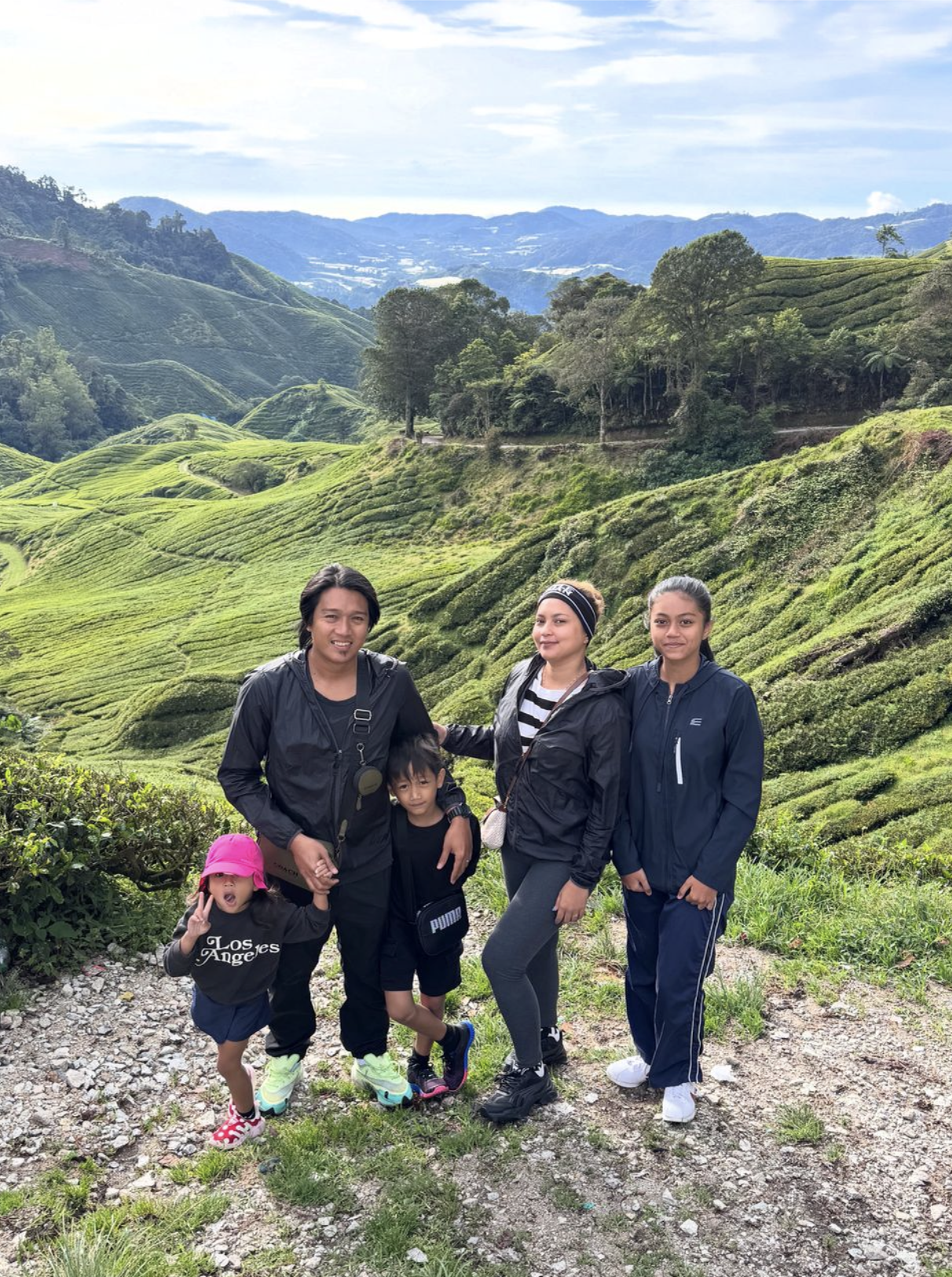 Family at BOH tea plantation Cameron Highlands